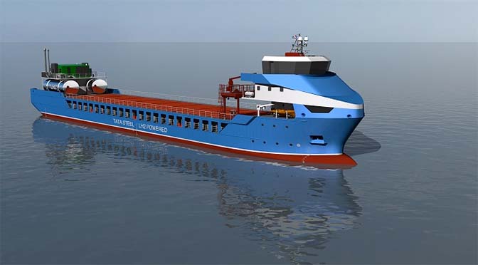 Tata Steel ontwikkelt coaster op waterstof met Van Dam Shipping